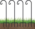 FEED GARDEN Adjustable 32 Inch Shepherd Hooks Thick Rust Resistant Steel Shepard Hooks for Outdoor Hanging Lanterns, Bird Feeders, Solar Lights, Weddings Decor 4 Pack