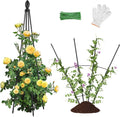 2 Pack Garden Trellis for Climbing Plants, Garden Trellis Rustproof Plastic Coated Metal Plant Support for Vegetables, Vines and Rose Bushes