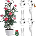 30'' Larger Plant Trellis Indoor, Expandable Metal Trellis for Climbing Plants Indoor, House Plant Climbing Support for Monstera Hoya Pothos, 4P