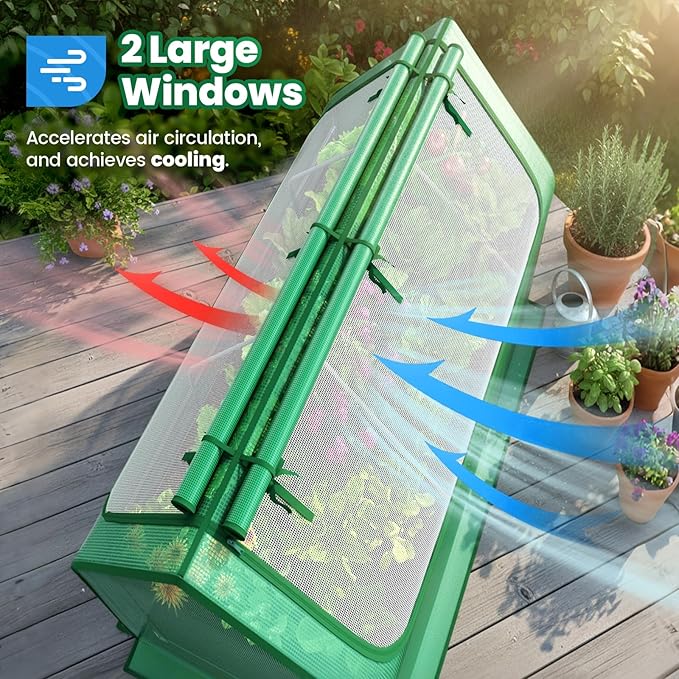 Quictent Raised Garden Bed Galvanized Raised Beds for Gardening Vegetables with Cover 8x4x1 ft Metal Planter Box Outdoor Use (Green)