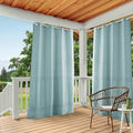 Town & Country Basics Cabana Solid Heavyweight Indoor Outdoor Curtains, Light Filtering Opacity with Grommet Top, Water Repellent, 2-Pack Set, 54"x120", Blue