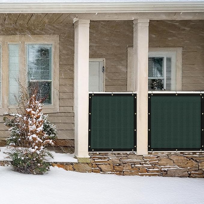 UPGRADE Privacy Fence Screen 6'x8' Dark Green Outdoor 90% Visibility Blockage 170 GSM Mesh Shade Cover Panels for Backyard,Balcony,Home Decoration with Zip Ties,Customized Avaliable