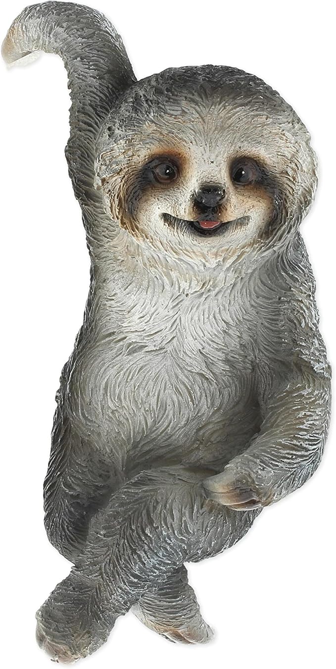 Distinctive Designs Grey Sloth Decorative Plant Pot Hanger for Indoor/Outdoor Use Garden Decor