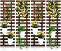 Weysat 4 Pcs Wall Planter Wooden Orchid Hanging Planter for Indoor Plants Wall Mount Planter Stand Frame Display Air Plant Holders Outdoor Vertical Rack Wall Decoration for Garden (12 x 35 in)