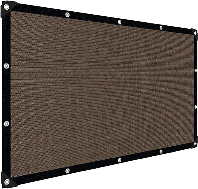 Sun Shade Cloth with Grommets,90% UV Protection Shade Fabric,Pergola Shade Cover Canopy Fence Privacy Screen Balcony,Brown Sunshades for Patio Pergola Garden Backyard Outdoor,Mocha-3x3FT