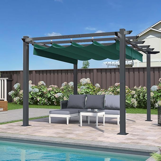 SCOCANOPY Replacement Cover Compatible with Home Depot Hampton Bay Pergola # GFM00467F,GFM00469A,(Forest Green)