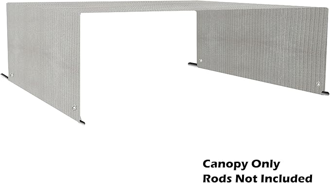 Universal Pergola Replacement Canopy Shade Cover with Breathable HDPE Fabric & Rod Pockets for 10 x 10 FT Pergola, Canopy Size: 192'' L x 106'' W (Smoke Tan)