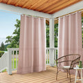 TOWN & COUNTRY BASICS Cabana Solid Heavyweight Indoor Outdoor Curtains, Light Filtering Opacity with Grommet Top, Water Repellent, 2-Pack Set, 54"x84", Blush