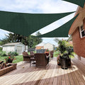 Patio Paradise 11' x 11' x 11' Sun Shade Sail Triangle Canopy Shade Cloth Fabric Sunlight Block Patio Pergola Cover HDPE Deck Awning for Outdoor Backyard Roof Shading, Green