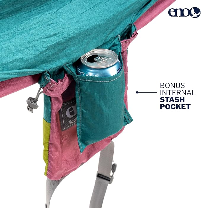 ENO, Eagles Nest Outfitters DoubleNest Lightweight Camping Hammock, 1 to 2 Person, Special Edition Colors, ATC