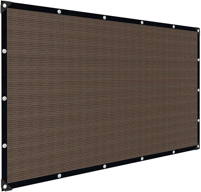 Sun Shade Cloth with Grommets,90% UV Protection Shade Fabric,Pergola Shade Cover Canopy Fence Privacy Screen Balcony,Brown Sunshades for Patio Pergola Garden Backyard Outdoor,Mocha-12x24FT