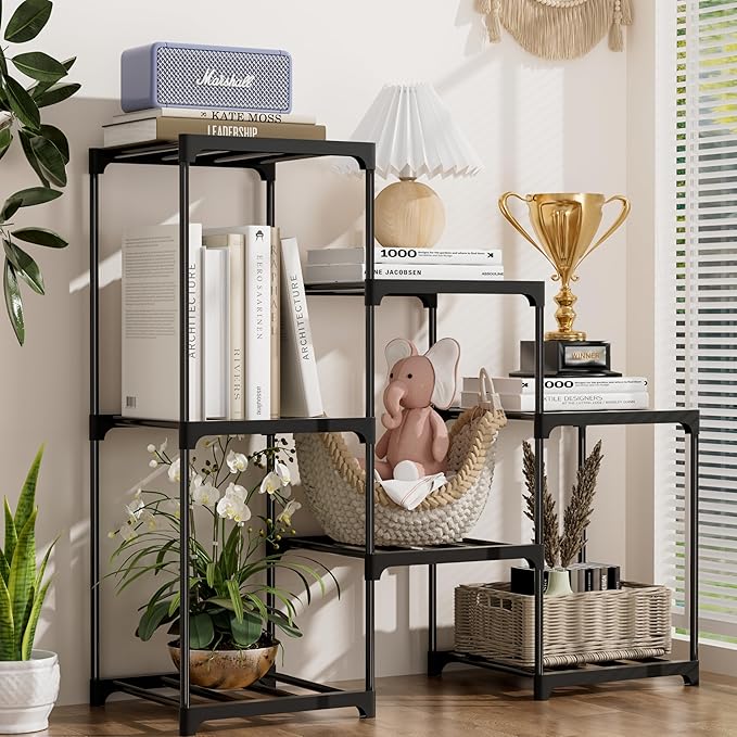 Plant Stand Indoor Plant Shelf Outdoor Metal Plant Rack for Multiple Plants 7 Pots Ladder Plant Pot Holder for Living Room Patio Garden Home Decor