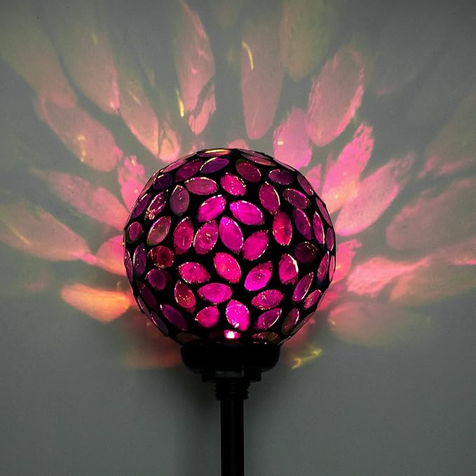 VCUTEKA Solar Lights Outdoor Decorative - Mosaic Solar Garden Light Waterproof LED Pathway Stake Light for Landscape Lawn Patio Yard Decoration, 1 Pack