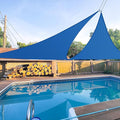 E&K Sunrise 25' x 25' x 25' Sun Shade Sail Triangle Canopy Shade Cover UV Block for Patio Backyard Garden Outdoor (Blue)