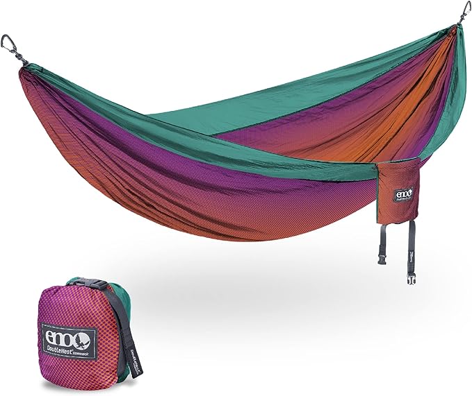 ENO, Eagles Nest Outfitters DoubleNest Lightweight Camping Hammock, 1 to 2 Person, Special Edition Colors, ATC