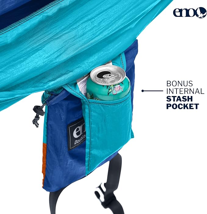 ENO, Eagles Nest Outfitters DoubleNest Lightweight Camping Hammock, 1 to 2 Person, Special Edition Colors, ATC