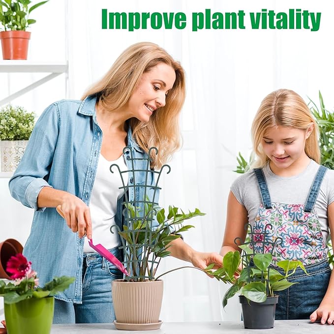 4 Pcs Small Trellis for Potted Plants Plant Trellis Indoor Trellis for Potted Plants Stackable Plastic Plant Support Houseplant for Climbing Indoor Monstera Pothos Ivy Plants Decor