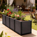 Large Planters for Outdoor Plants - Deepened 20" H, Raised Beds for Gardening Self Watering, Elevated Planter Box with Legs, Rectangular Garden Planters for Outdoor Plants Flowers, 62.9"L x 15.7"W