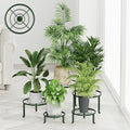 5 Pack Metal Pot Rack Stand,Patented Plant Stand for Flower Pot Heavy Duty Potted Holder Indoor Outdoor, Rustproof Iron Garden Container Round Supports
