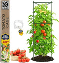 Tomato Cage - Large Trellis Stakes and Plant Support Structures for Vegetables and Climbing Plants - Tall Tomato Cages for Garden, Pots, Raised Garden Bed Outdoor Supplies (1 Pack - Up to 48")