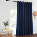 NICETOWN Blackout Navy Blue Curtain 102 inches Long, Grommet Thermal Insulated Extra Wide Room Divider Drape Window Treatment for Sliding Glass Door/Living Room, W100 x L102, 1 Panel