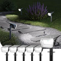 Linkind Solar Spot Lights Outdoor Waterproof IP67, 60 LED Solar Flood Lights 30% High Conversion Landscape Lighting for Garden Yard Pathway (6 Pack, Cool White)