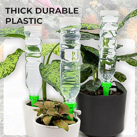 Self Watering Planter Insert Drip Spike High Capacity 20oz BabaBerry Dynamic Dripper Automatic Plant Watering Globes Dripper Device for Indoor or Outdoor Plants for Vacation Adjustable 3 Pack