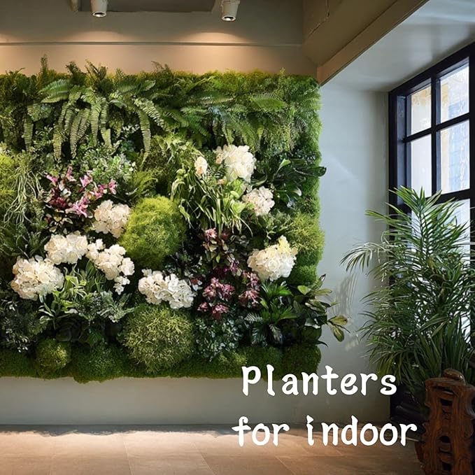 36 Pockets Living Wall Planter Indoor, Self Watering Wall Hanging Planters for Outdoor Plants Stackable, Cascading Vertical Planter Garden (36 planters Set)