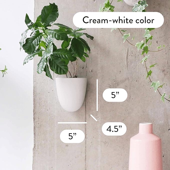 Make Good PlantPod Luxe Self-Watering Wall Planters (Set of 3) - Easy to Water and Install - Lightweight - Design Your Own Vertical Garden - Wall Planters for Indoor Plants