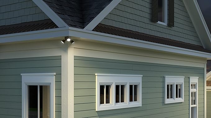 Lithonia Lighting HomeGuard 3-Light LED Outdoor Flood Lights, Outdoor LED Lights, Dusk to Dawn Sensor, Adjustable Lumens, Selectable Color, Round Heads, Dark Bronze (HGX LED 3RH ALO SWW2 120 PE DDB)