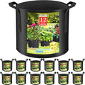 12 Pack Grow Bags 5 Gallon, 300G Heavy Duty Thickened Non-Woven Plant Bag Plant Fabric Pots with Handles Planting Bags, Pot for Plants
