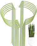 10-Pack Plant Support Stakes, Heavy Duty Steel Plant Stakes as Monstera Plant Support & Peony Cages, Metal Garden Stakes for Indoor Outdoor Plants, Snake Plant & Vine Support, 10" W x 15.8" H