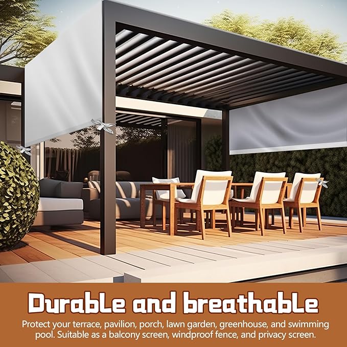 Universal Pergola Replacement Canopy Outdoor Canopy Shade Cover Waterproof Shade Top Cover for Outdoor Patio Porch Backyard(16 x 10 ft,Beige)