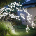 JJGoo Solar Garden Lights, New Upgraded 2 Pack Solar Swaying Starburst Light, Waterproof Fireworks Outdoor Lights, Yard Patio Pathway Decoration, White