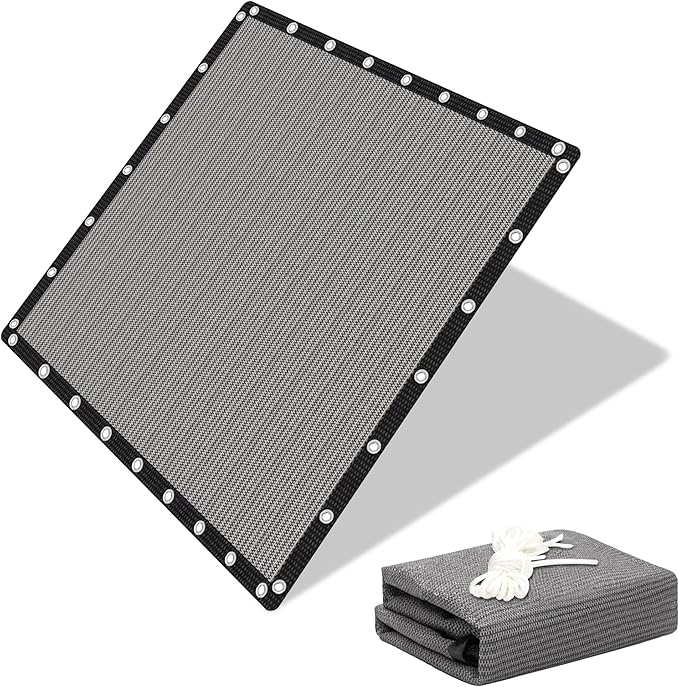 90% Shade Cloth Sun Shade Fabric Privacy Screen Shade Cover for Patio Garden Pergola Shade Cover Canopy with Gromments
