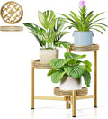 Metal Plant Stand Indoor Outdoor, 3 Tier Corner Tall Plant Shelf for Multiple Plants, Tiered Plant Stand, Heavy Duty Flower Holder, Folding Tall Rack for Garden Patio Balcony - GoldWave