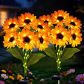 Solar Sunflower Lights 2 Pack with 12 Sunflower Solar Lights Outdoor Garden Decor Birthday Gift for Mom Women Grandma,Waterproof Solar Flower Garden Stake Lights for Yard Landscape Patio Lawn Pathway