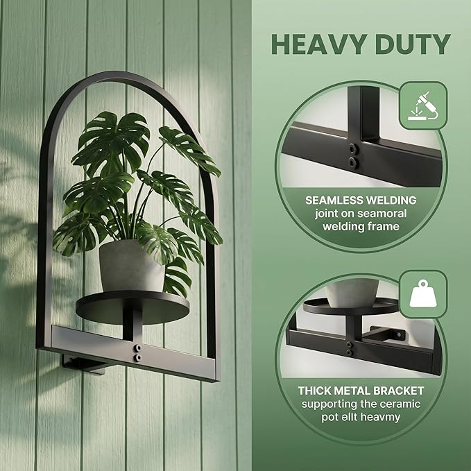 2 Pack Plant Stand Indoor Outdoor Hanging Planters for Indoor Plants Wall Plant Holder for Indoor Plants Plant Frames Wall Decor for Livingroom Bedroom Balcony Patio