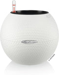 Lechuza Puro Color 20 White, Self-Watering Small Indoor Planter, D7.9 H6.3 in