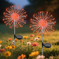 Garden Outdoor Lights, 2 Pack 120 LED Solar Garden Lights Fairy Lights Outdoor Waterproof Decorative Solar Firework Lights for Yard, Patio, Pathway, Flowerbed Party Wedding Decor, Orange