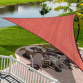 KANAGAWA Sun Shade Sail 15'x15'x21' Rust Red Triangle UV Block Canopy Cover for Patio Backyard Lawn Garden Outdoor Activities