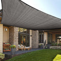 LOVE STORY Custom Size 9'x9' Dark Grey Sun Shade Sail Rectangle UV Block Canopy Patio Sail Sunshades Fabric for Outdoor Garden Carport (We Make Custom Size)