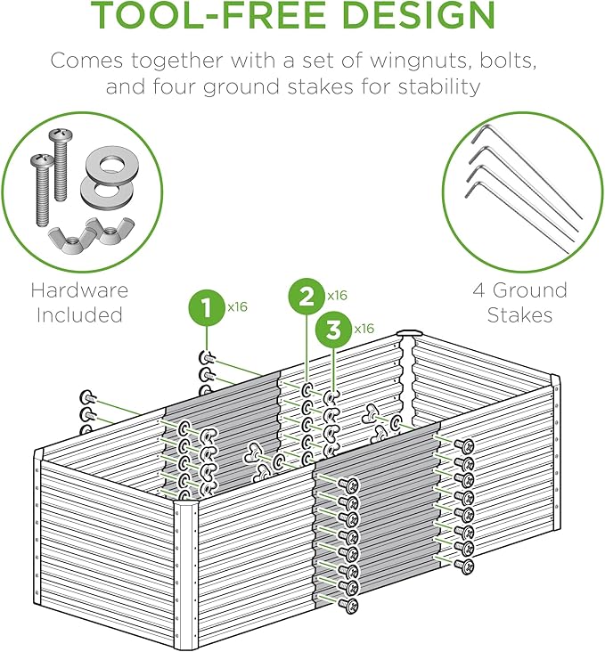 Best Choice Products 4x2x2ft Outdoor Metal Raised Garden Bed, Deep Root Box Planter for Vegetables, Flowers, Herbs, 119 Gallon Capacity, 100% Non Toxic Materials - Terracotta
