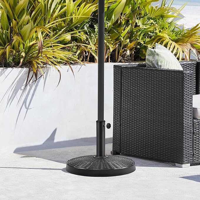 Yaheetech 31lbs Umbrella Base, Heavy Duty Patio Umbrella Base Stand, Round Resin Umbrella Base Stand, Outdoor Market Umbrella Base for Garden, Backyard, Beach