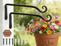 Gtongoko 2 Pack 10 Inch Metal Plant Hangers Wall Hooks for Hanging Plant Brackets, Outdoor Hooks for Hanging Bird Feeders, Flower Baskets, Lanterns, Wind Chinme, Solar Lamps