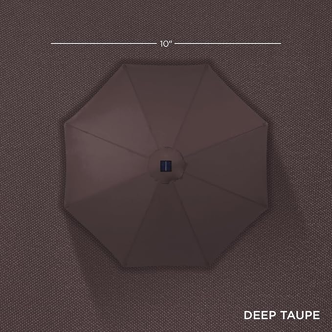 Best Choice Products 10ft Solar Polyester LED Lighted Patio Umbrella w/Tilt Adjustment and UV-Resistant Fabric