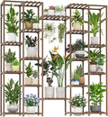 Plant Stand Indoor Tall Hanging Plant Shelf 16 Tiers Large Outdoor Plant Rack for Multiple Plants Wood Plant Holder for Living Room Garden Balcony