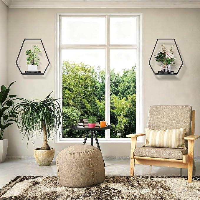 Wall Planters for Indoor Plants, Plant Frames Wall Decor Living Room Plant Stand Hanging Wall Plants Holder to Hold Large Pots Wall Plant Hanger Window Plant Shelves for Outdoor Entryway