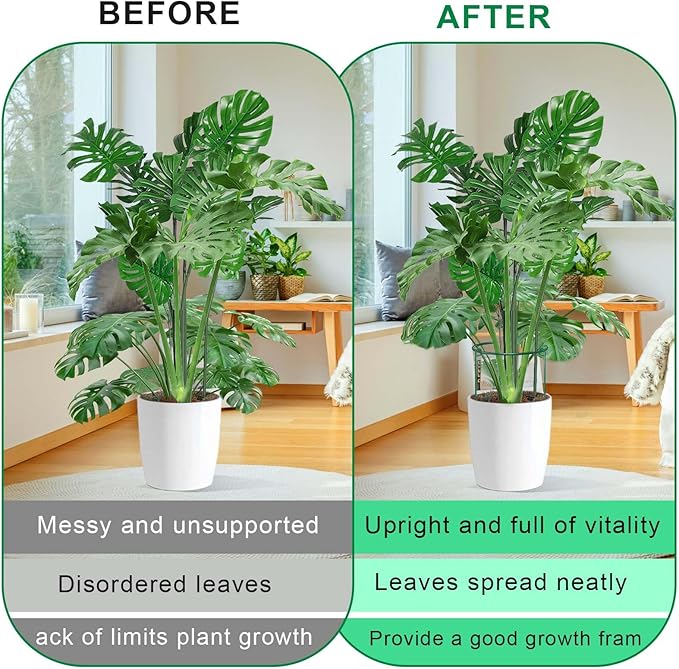 HiGift 3 Pack Peony Cages Support Stakes Ring for Garden, Round Plant Support for Outdoor (10" W x 17" H), Indoor Plant Cages Hoops Plant Rings for Tomatoes,Rose,Astilbes,Vine Indoor Potted Plants