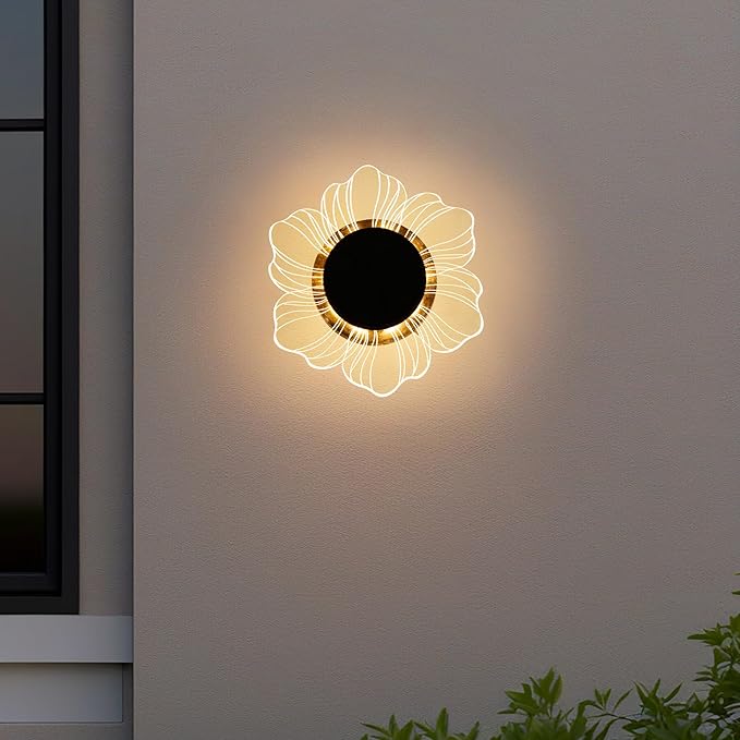 Roaming Acrylic Petal Bury Light 3-Pack Suitable for Gardens, Courtyards, Terraces, Corridors, Alleys, and Pedestrian Walkways (Petal)